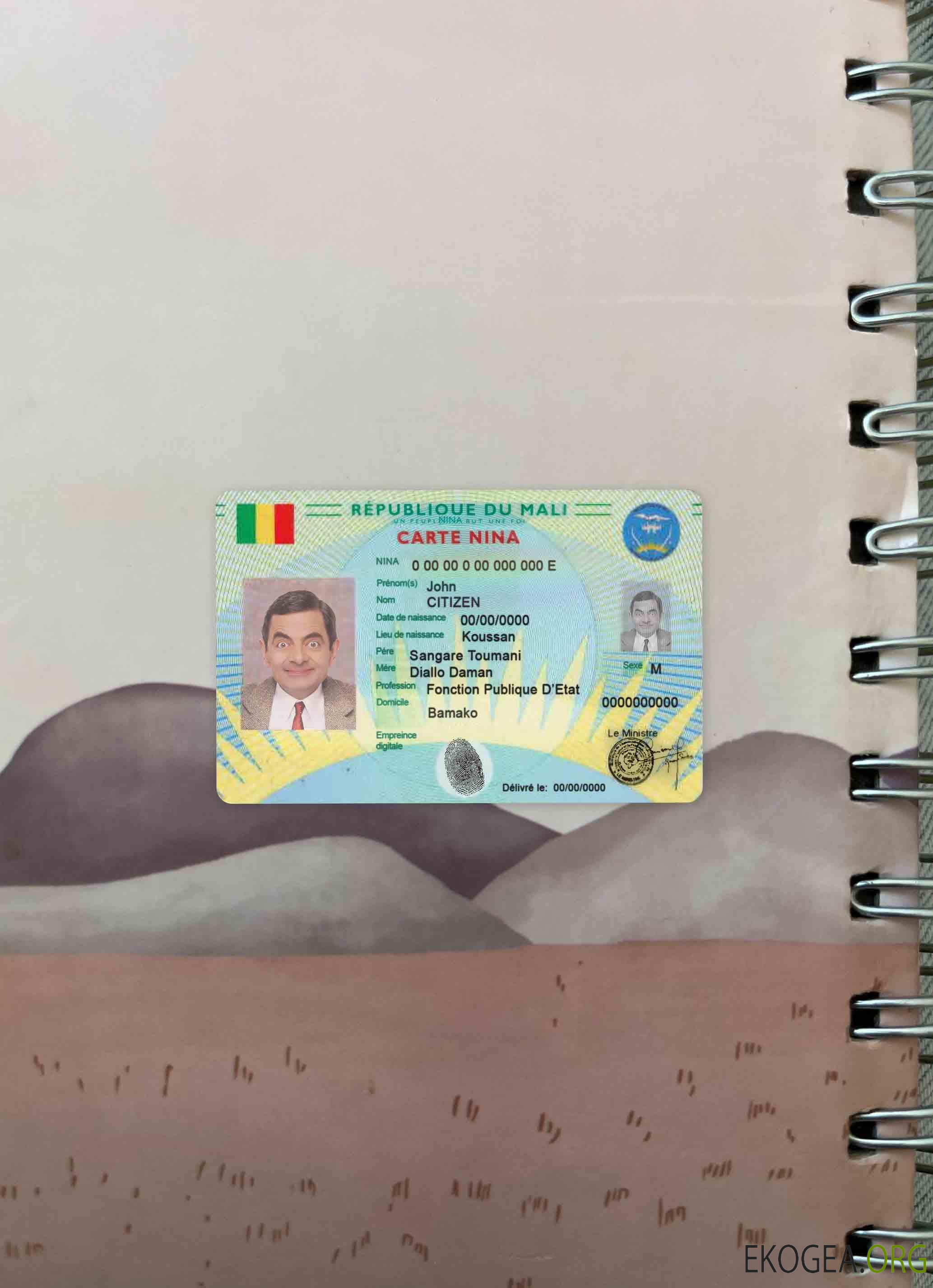 Mali Carte Nina photolook DEVANT